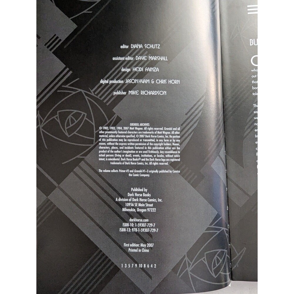 Grendel Archives by Matt Wagner (Dark Horse Comics, July 2007) Grendel #0 - Picture 10 of 12